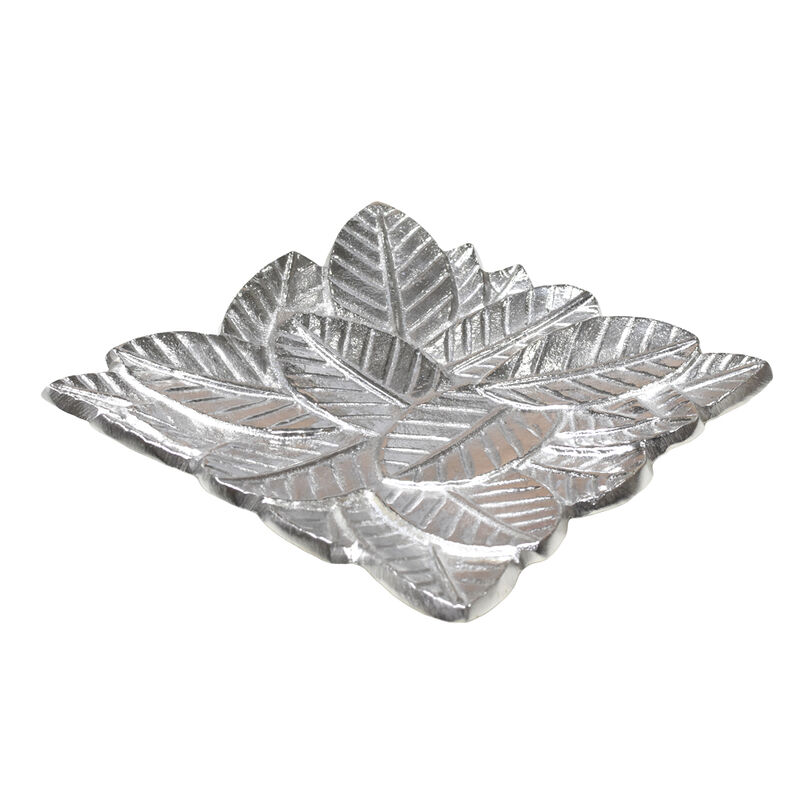 Handmade Decorative Bronze Color Coated 6.88 x 6.88 x 0.78 Inches Aluminium Tray 043AB BBH Home's