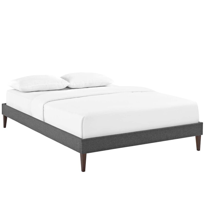 Modway - Tessie Full Fabric Bed Frame with Squared Tapered Legs