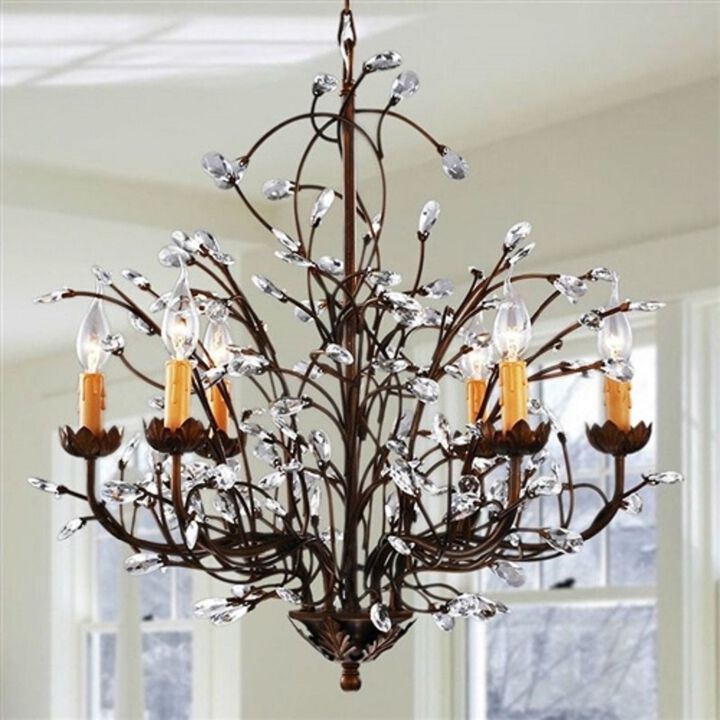 Crystal and Iron Chandelier Light – Modern Pendant Lighting with Stunning Crystal Detailing