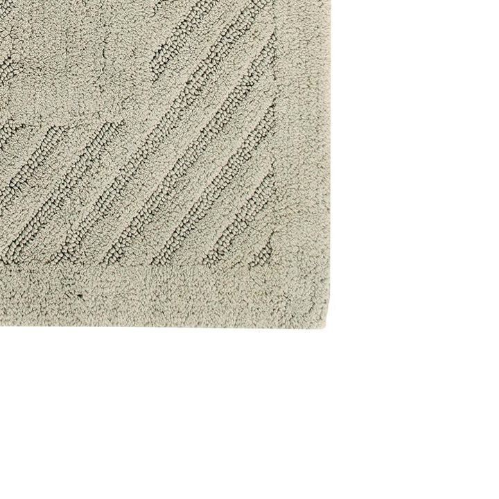 Knightsbridge Diagonal Racetrack 100% Cotton Reversible Bath Rug 24 X 40 Sage