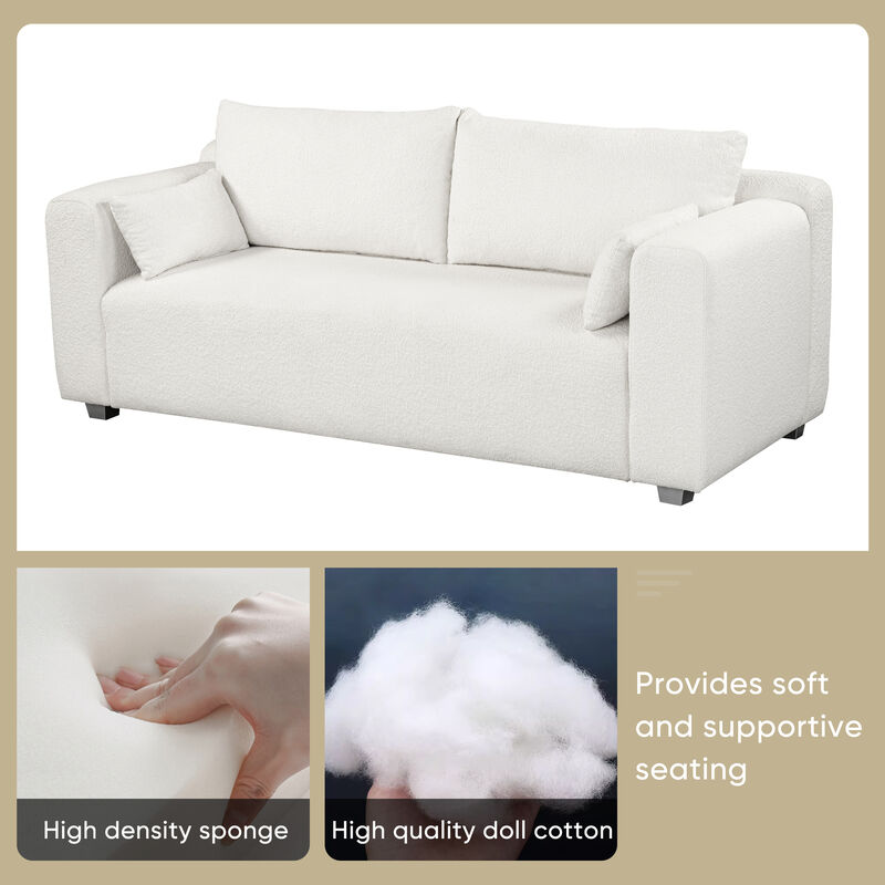 Merax Modern One-Piece Loop Yarn Fabric Sofa Loveseats