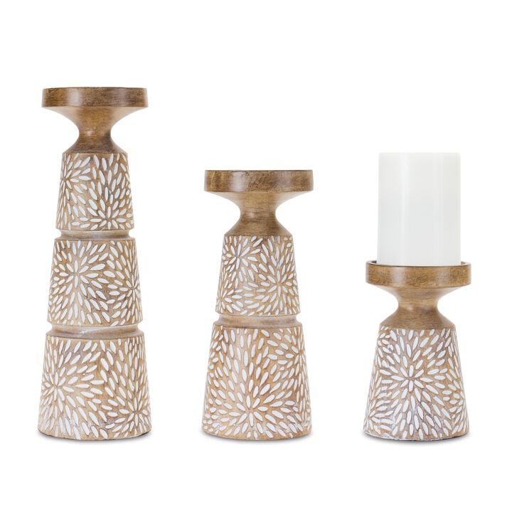 Candle Holder for Stylish Illumination and Home Accent Decor (Set of 3)