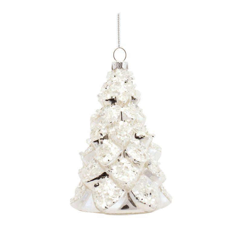 Tree Ornament (Set of 6) 5"H, 5.75"H Glass