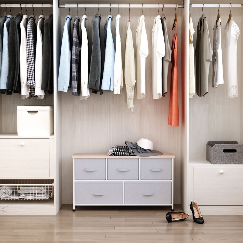 Fabric Storage Solution: 40L 5-Drawer Cube Dresser for Bedroom