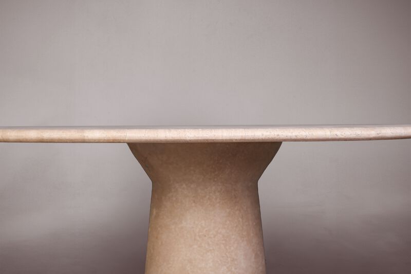 Le Cou Travertine Round Dining Table 49"