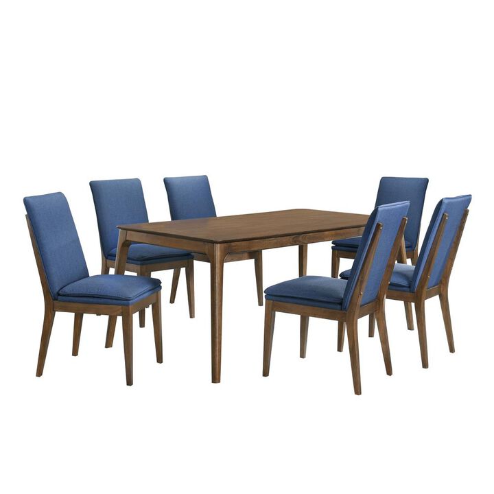 New Classic Furniture Maggie Dining Table W / 4 Blue Chairs