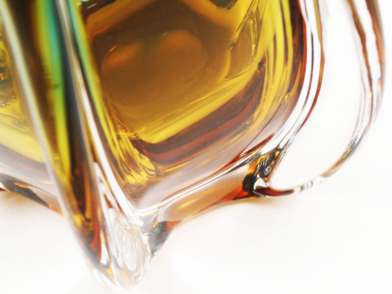 Hand Blown Laine Sommerso Art Glass Vase