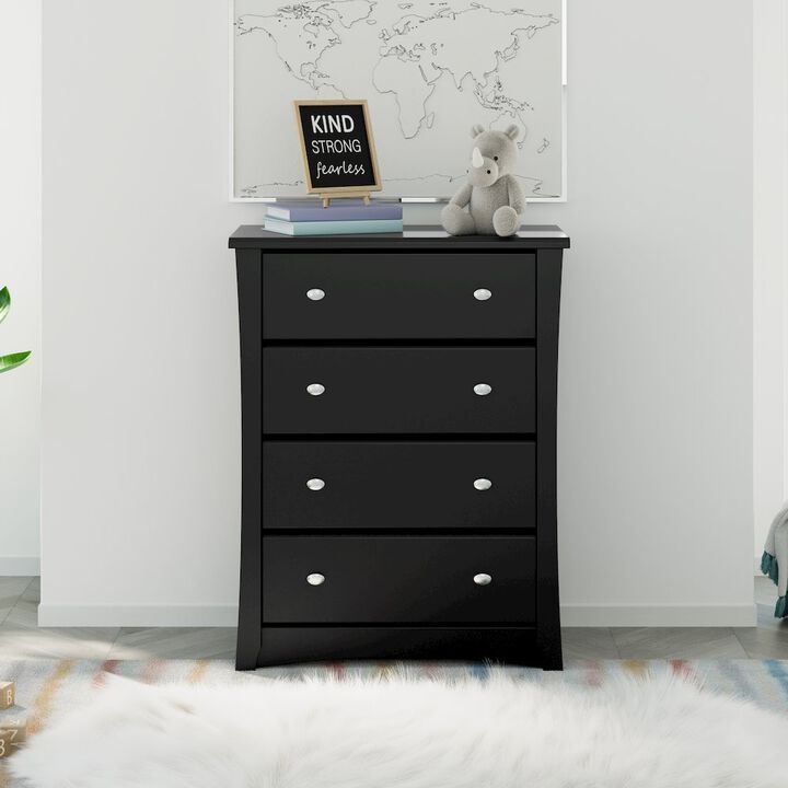 Storkcraft Crescent 4 Drawer Chest (Black) – GREENGUARD Gold Certified