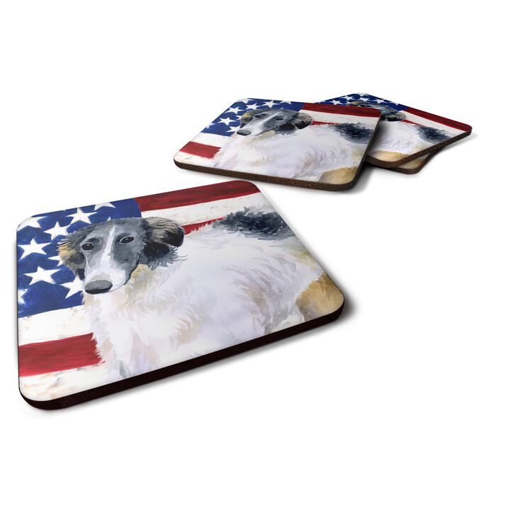 Caroline's Treasures Borzoi Patriotic Decorative coasters, Multicolor