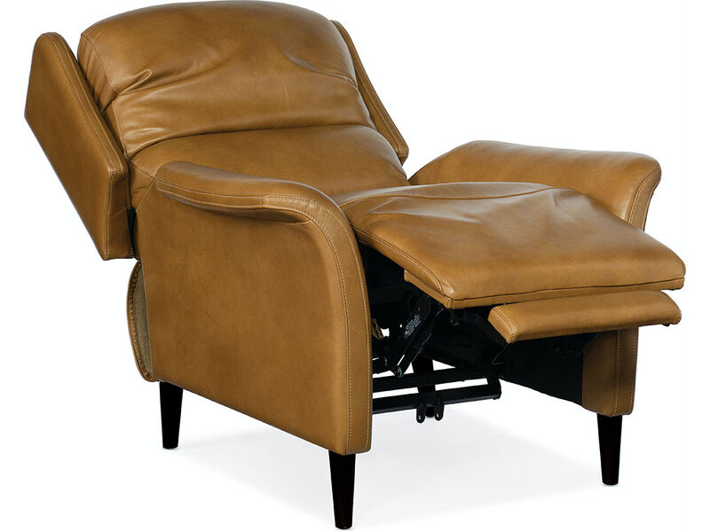 Deacon Leather Power Recliner in Camel