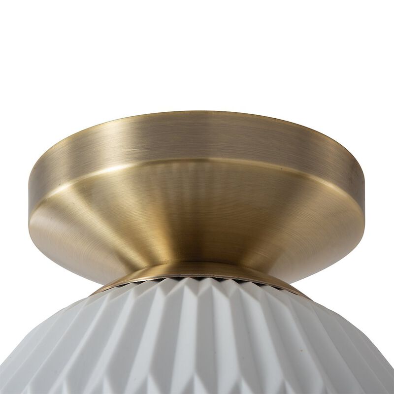NOVA OF CALIFORNIA Moraga Bone Porcelain Semi-Flush Mount Ceiling Light