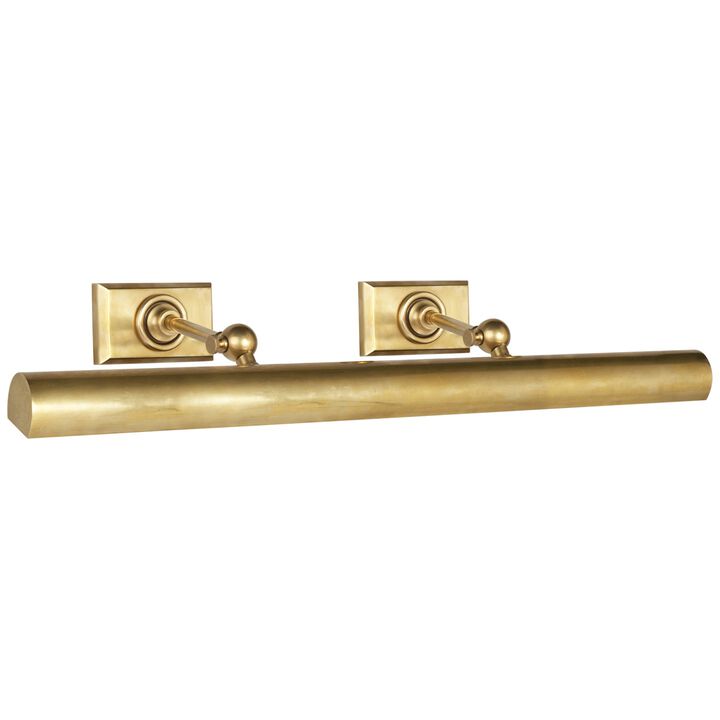 24" Cabinet Maker's Picture Light in Antique Brass