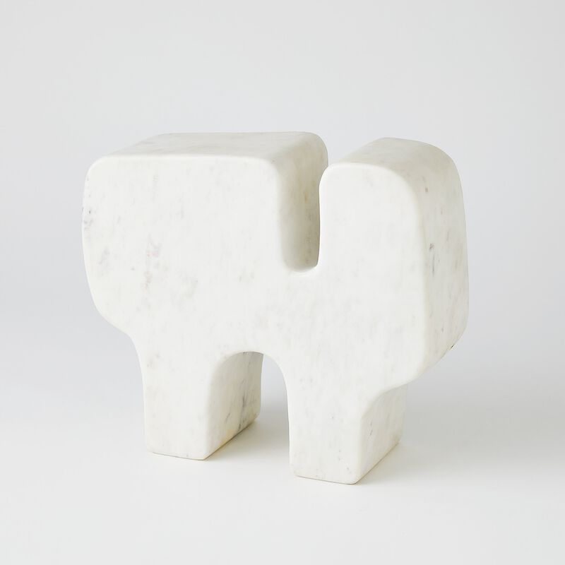 Abstract Marble Sculpture- White