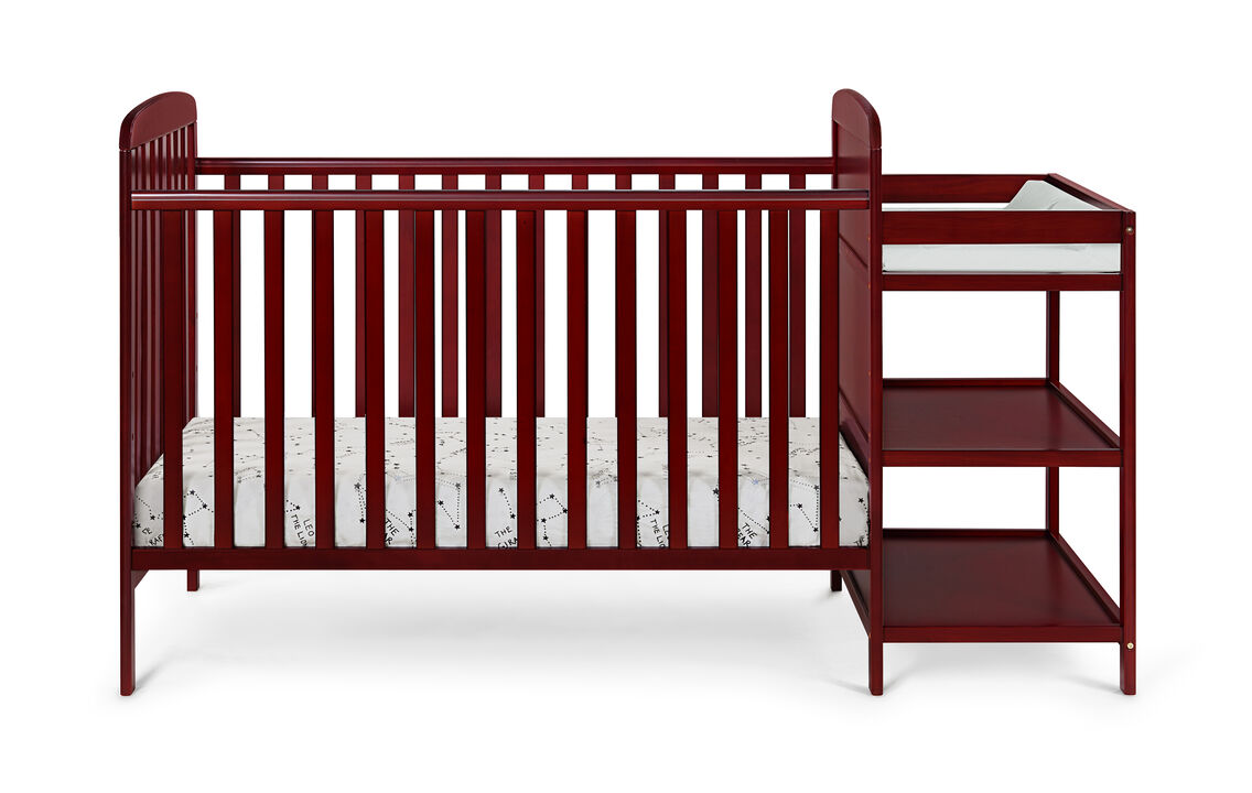Suite Bebe Ramsey 3-in-1 Crib and Changer Combo Cherry