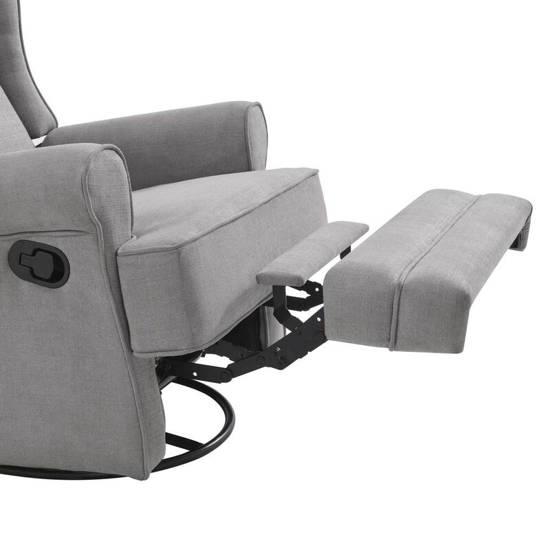 Oxford Baby Teegan Swivel Rocker / Recliner Gray