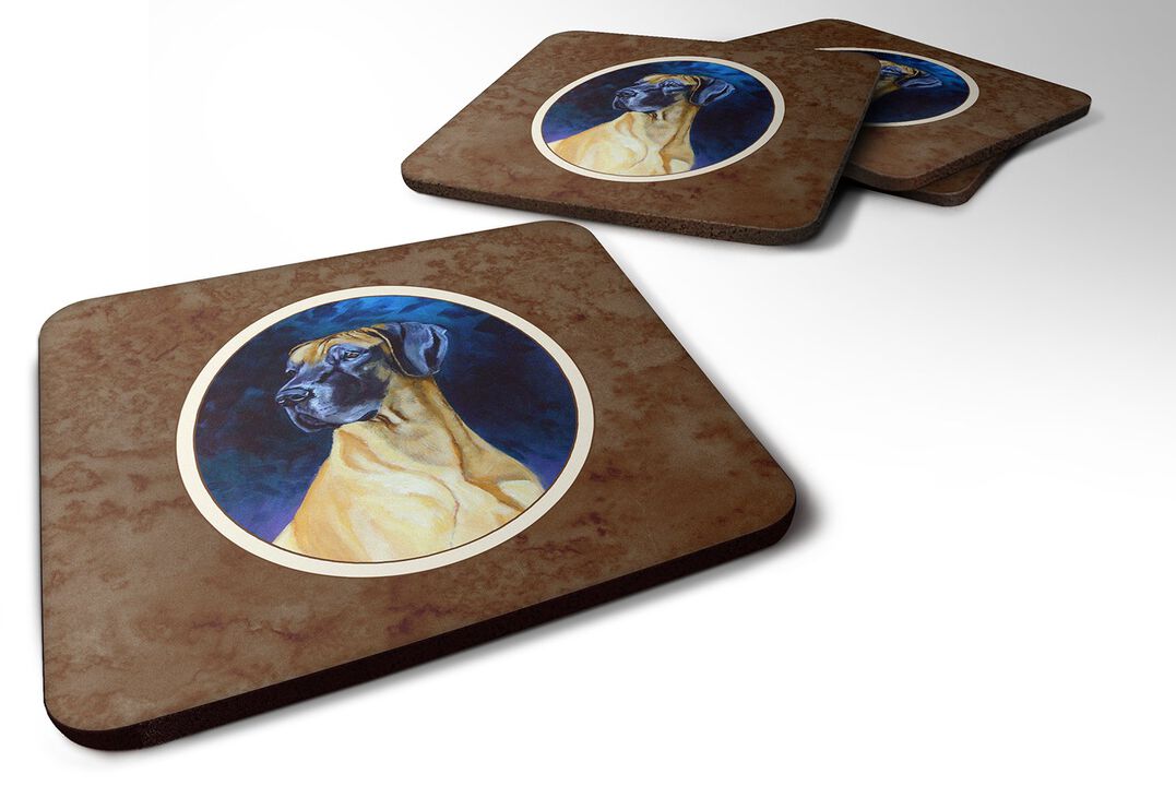 Caroline's Treasures 7277FC Great Dane Foam Coasters (Set of 4), 3.5, Multicolor