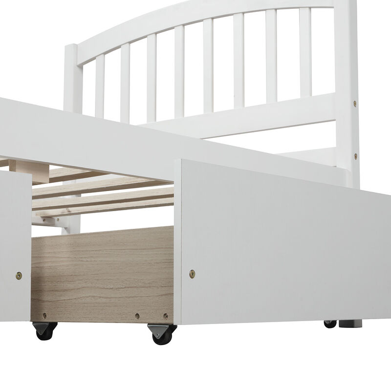 Merax Wood Bed Frame with Two Drawers