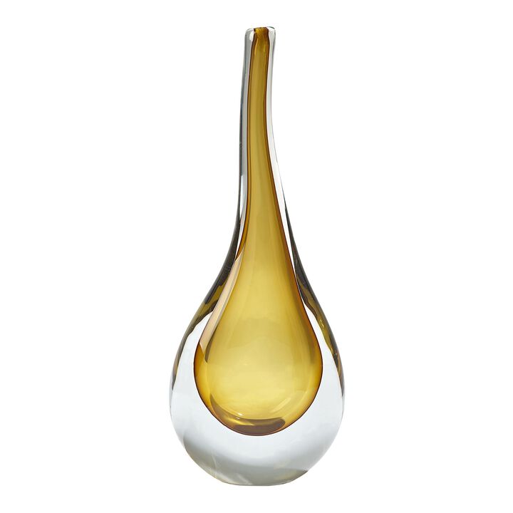 Stretched Neck Vase-Brown Large