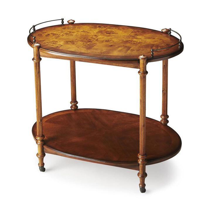 Butler Specialty Kathleen 2 Tier Bar Cart, Medium Brown Butler Specialty Kathleen 2 Tier Bar Cart, Medium Brown
