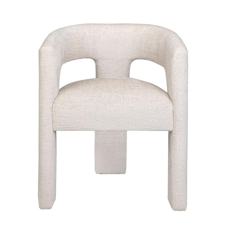 Jofran Modern Luxury Jacquard Fabric Upholstered Sculpture Armchair