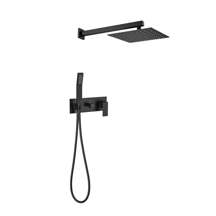 Brass Shower Faucet Set Shower System 10 Inch Rainfall Shower Head With Handheld Sprayer