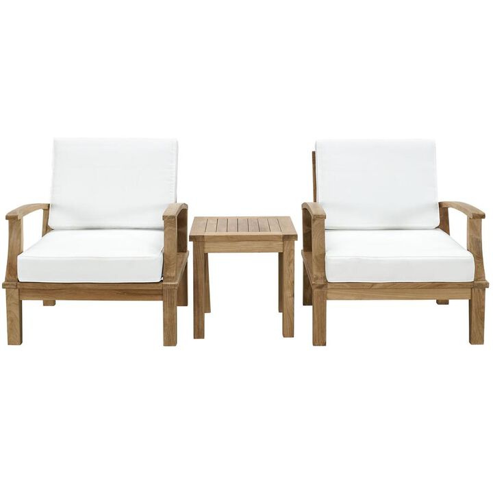 Modway Marina 3 Piece Outdoor Patio Teak Set Modway Marina 3 Piece Outdoor Patio Teak Set