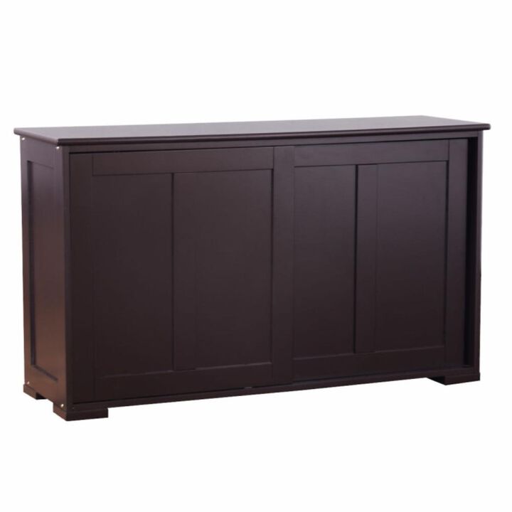 Hivvago Kitchen Storage Cupboard Cabinet with Sliding Door