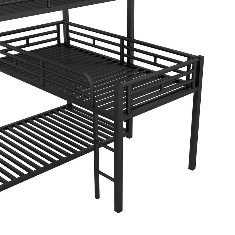 Merax L-shaped Metal Triple Bunk Bed