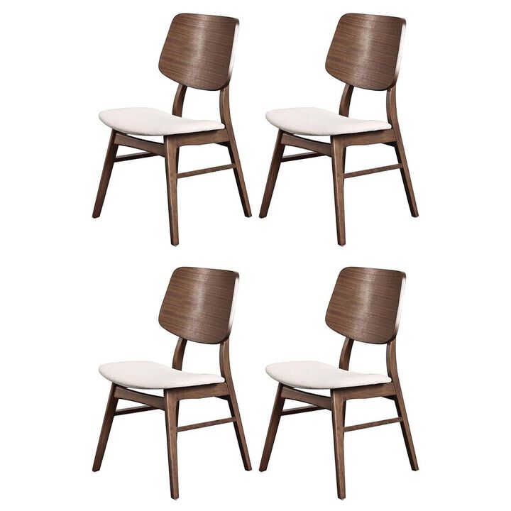 New Classic Furniture Oscar Walnut Solid Wood Dining Chair (Set of 4)