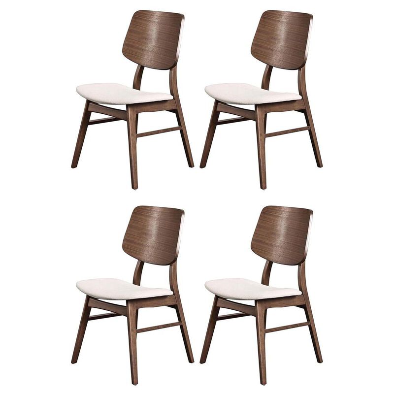 New Classic Furniture Oscar Walnut Solid Wood Dining Chair (Set of 4)