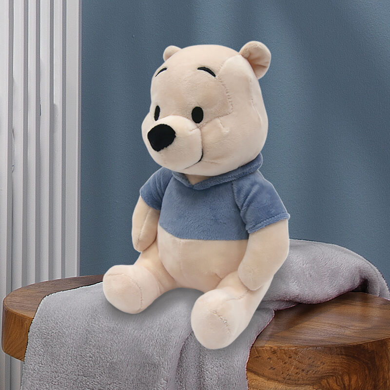Disney Baby Forever Pooh Beige/Blue Bear Plush Winnie the Pooh by Lambs & Ivy