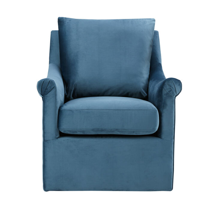 Gracie Mills Miriam Upholstered Swivel Accent Chair
