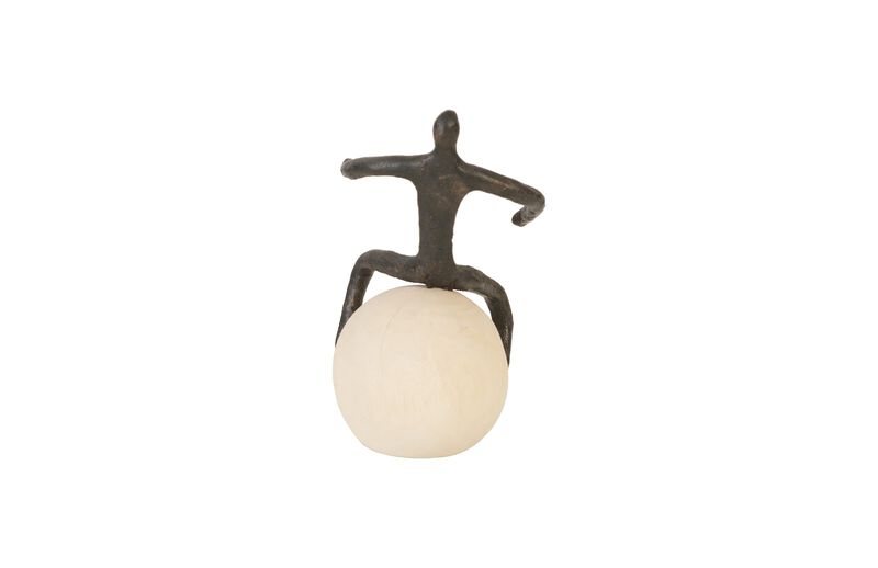 Abstract Figure on Bleached Wood