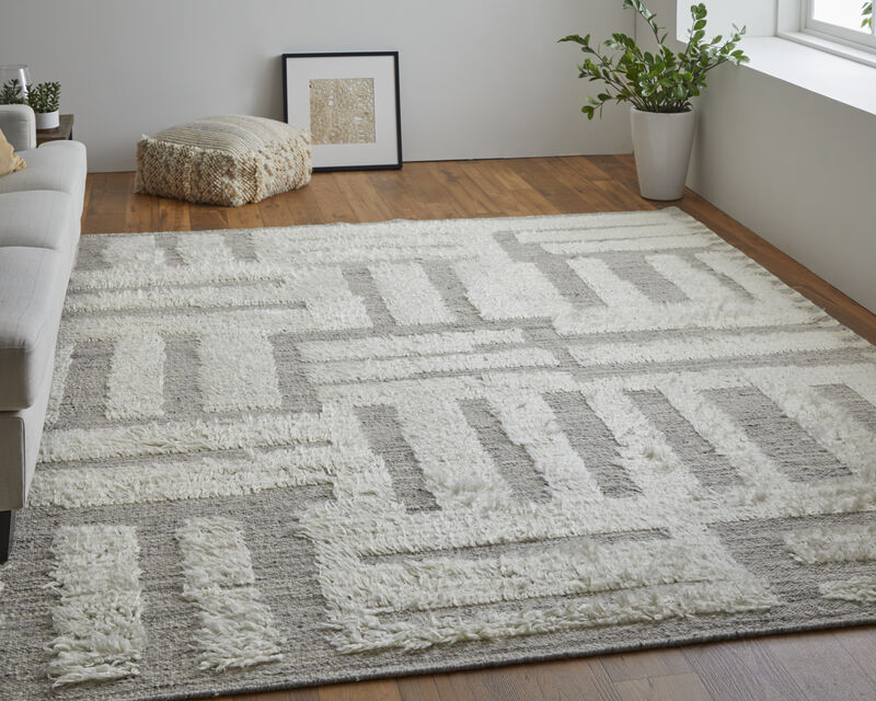 Ashby 8909F Gray/Ivory 9'6" x 13'6" Rug