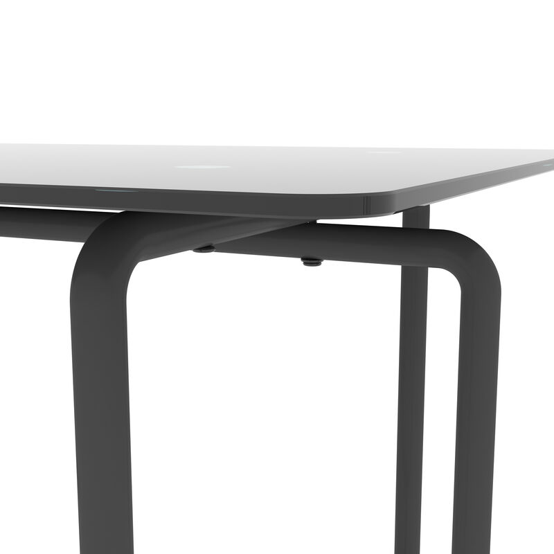 Hivvago Modern Designed Tempered Glass Tea Table Rectangular Console Center Table