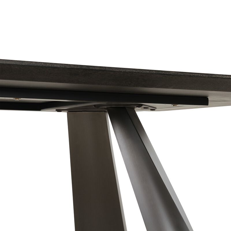 Pasargad Home Novara Design Dark Brown Rectangle Dining Table, 94.5"W