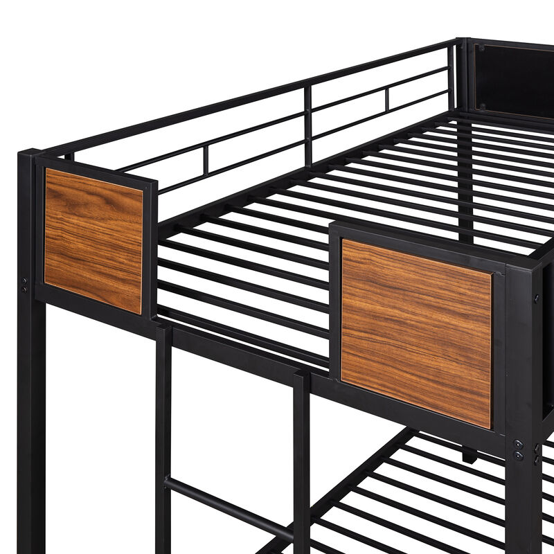 Merax Steel Frame Bunk Bed with Safety Rail