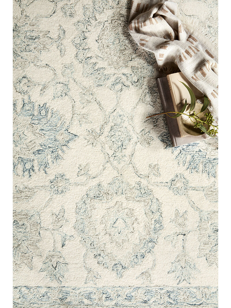 Norabel NOR04 Ivory/Blue 7'9" x 9'9" Rug
