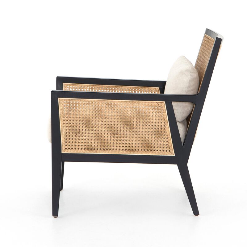 Antonia Cane Arm Chair in Ebony
