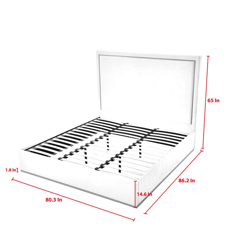 Inspired Home Emil Velvet Platform Bed