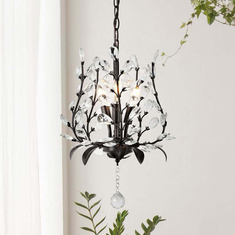 Adoria 3-Light Contemporary Bohemian Iron/Acrylic LED Pendant