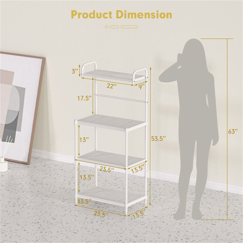 4-Layer Storage Shelf Versatile and Space-Saving Organizer for Kitchen and Dining