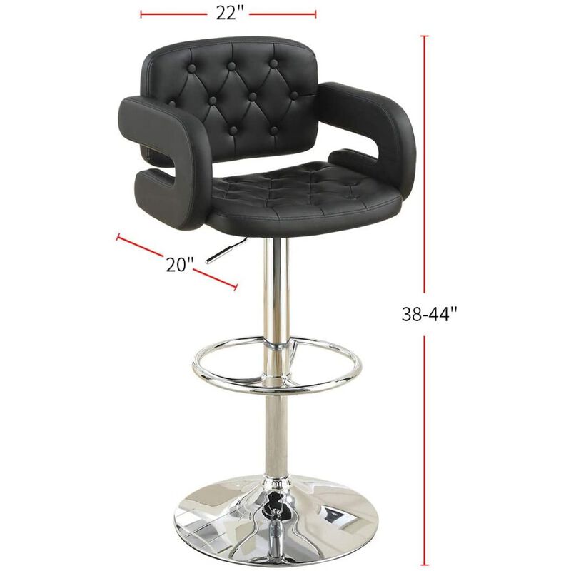Adjustable Faux Leather Barstool Chair