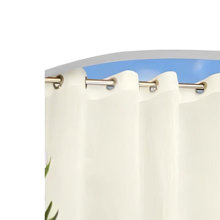 Commonwealth Outdoor Decor Escape Indoor/Outdoor Voile Grommet Panel - 54x96" - Ivory