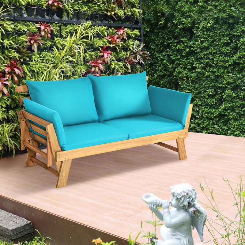 Adjustable  Patio Convertible Sofa with Thick Cushion