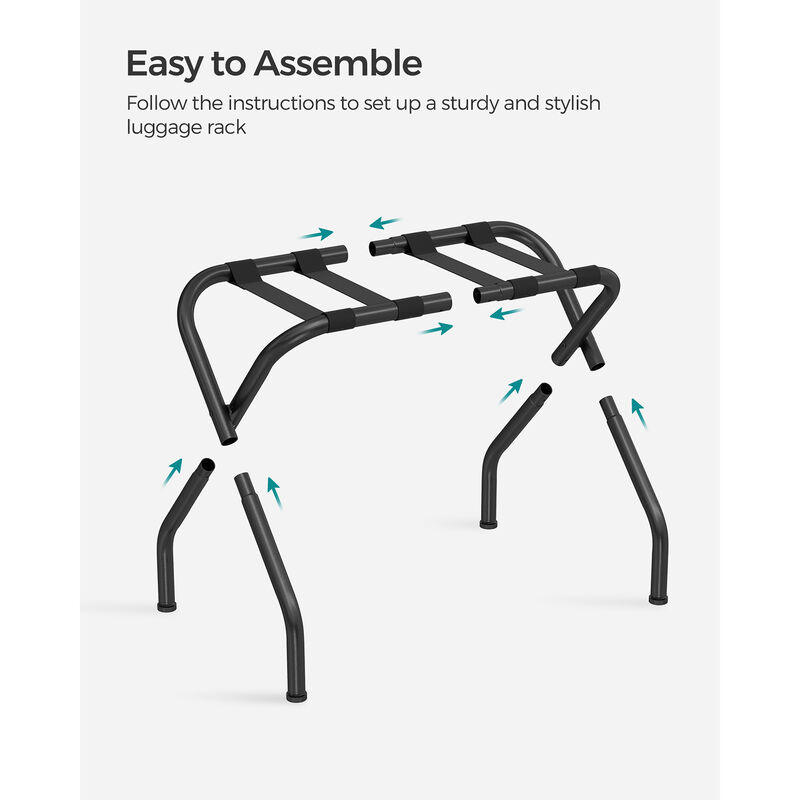 Luggage Rack - Elegant Suitcase Stand for Travel and Guest Room Convenience