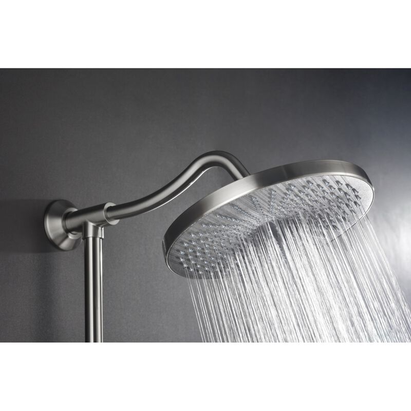 Matte Black Shower System: Rain Showerhead, Hand Shower, Slide Bar, Soap Dish