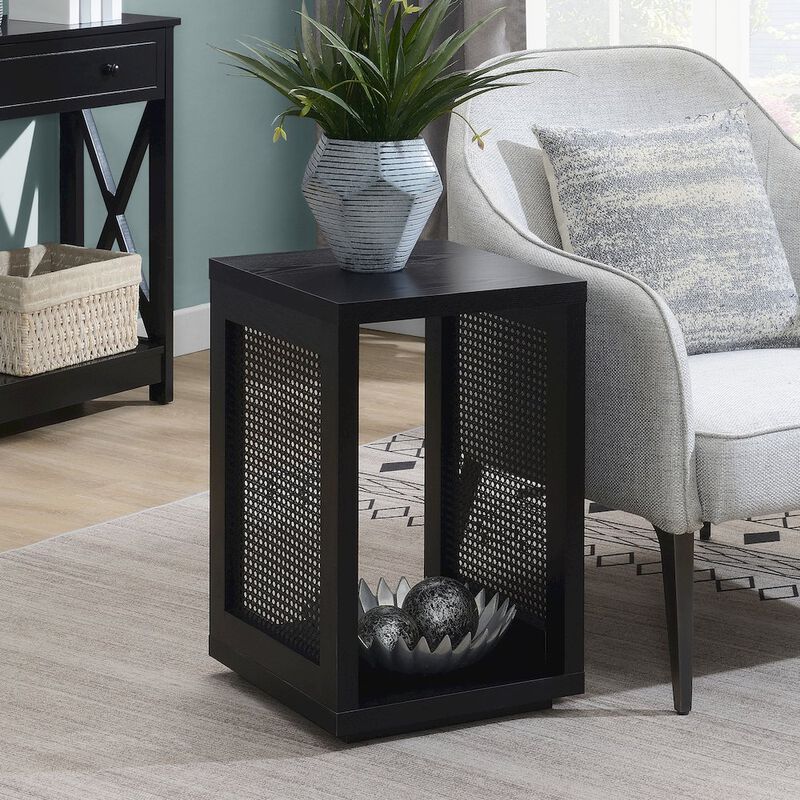 Convenience Concepts Northfield Admiral Weave End Table with Shelf