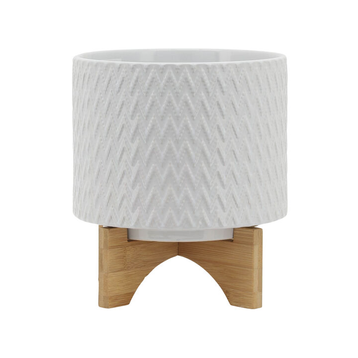 8" Chevron Planter W/Stand