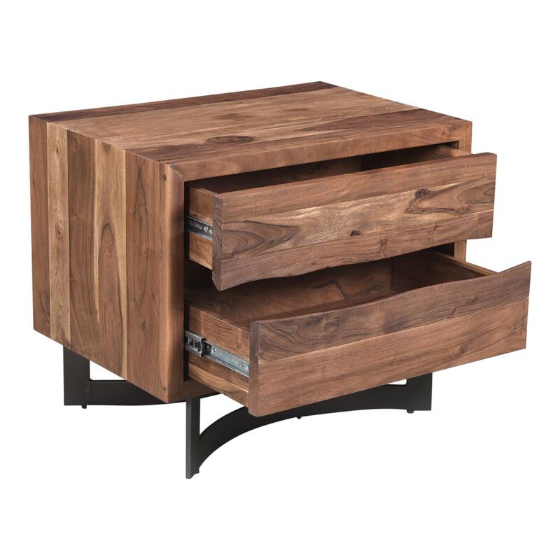 Moe's Home Collection Bent Nightstand Smoked